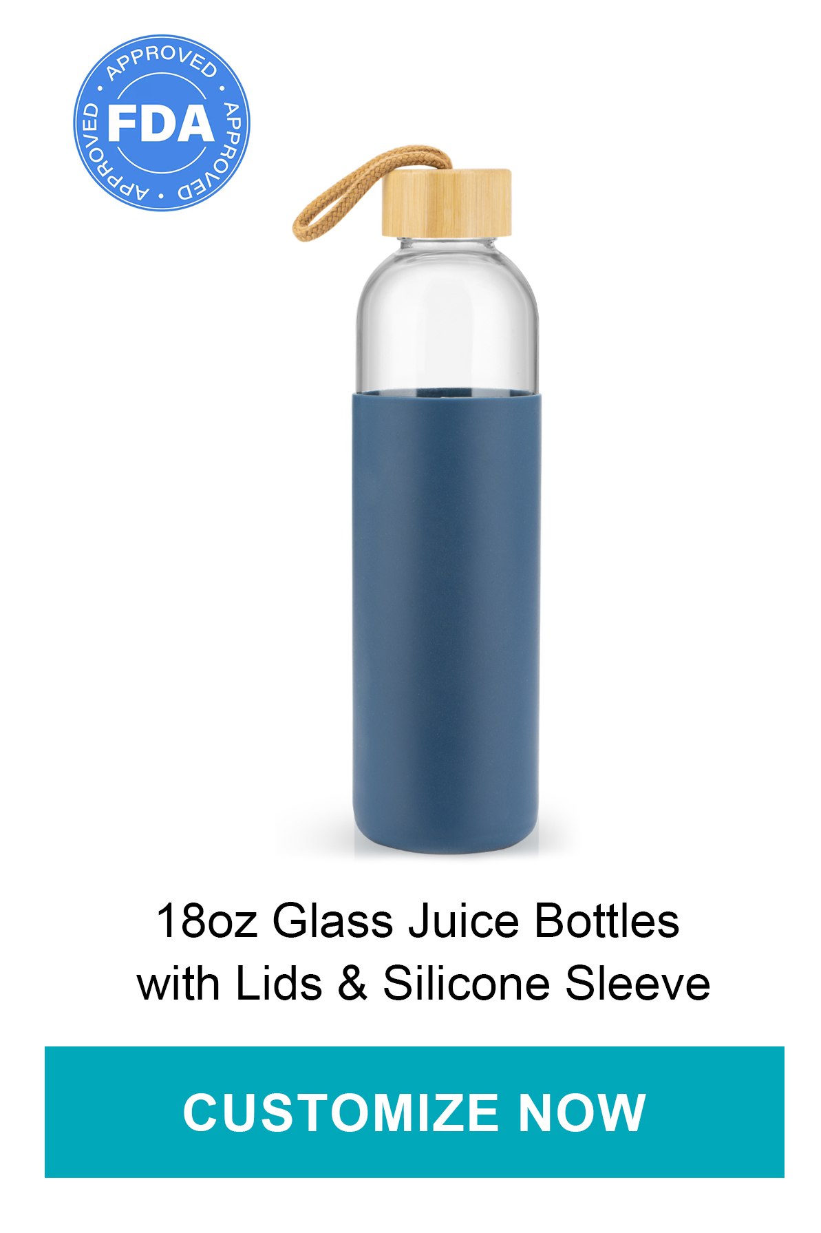 eco friendly custom glass water bottle